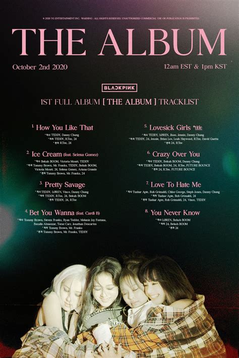 blackpink new tracklist